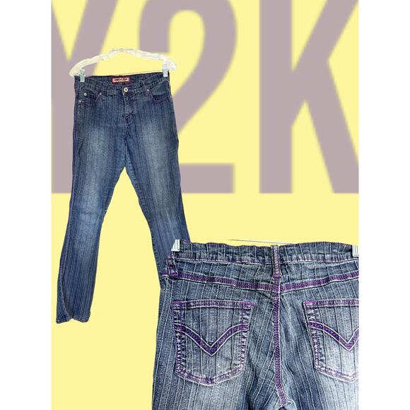 Y2K Flare Jeans Vintage streetwear juniors 11 - Picture 1 of 12
